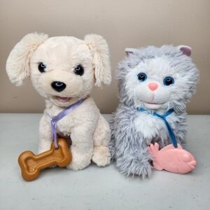 Animagic Feed and Care Pets Interactive Puppy and Kitten Toy Set